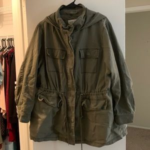 Ava & Viv green utility jacket